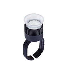 Bague stérile pour maquillage permanent avec cupule et mousse x50