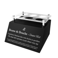 Presentoir brume de douche 6 flacons spray CAMYLLE CAPRESD06