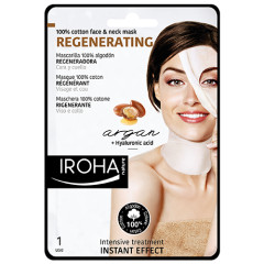 Masque coton visage et cou régénerant - Argan x1 IROHA                          