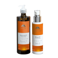 Huile de massage orange - 2 formats au choix