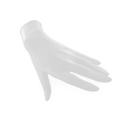 Gants nitrile non poudrés blancs - plusieurs tailles disponibles PLG7340 