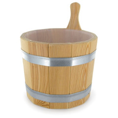 Seau Bois Meleze + Insert Plastique D24cm 5L SPA0107