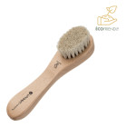 Brosse faciale avec manche en bois