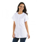 Tunique Blanche Esthétique Avec Boutons XVET005T